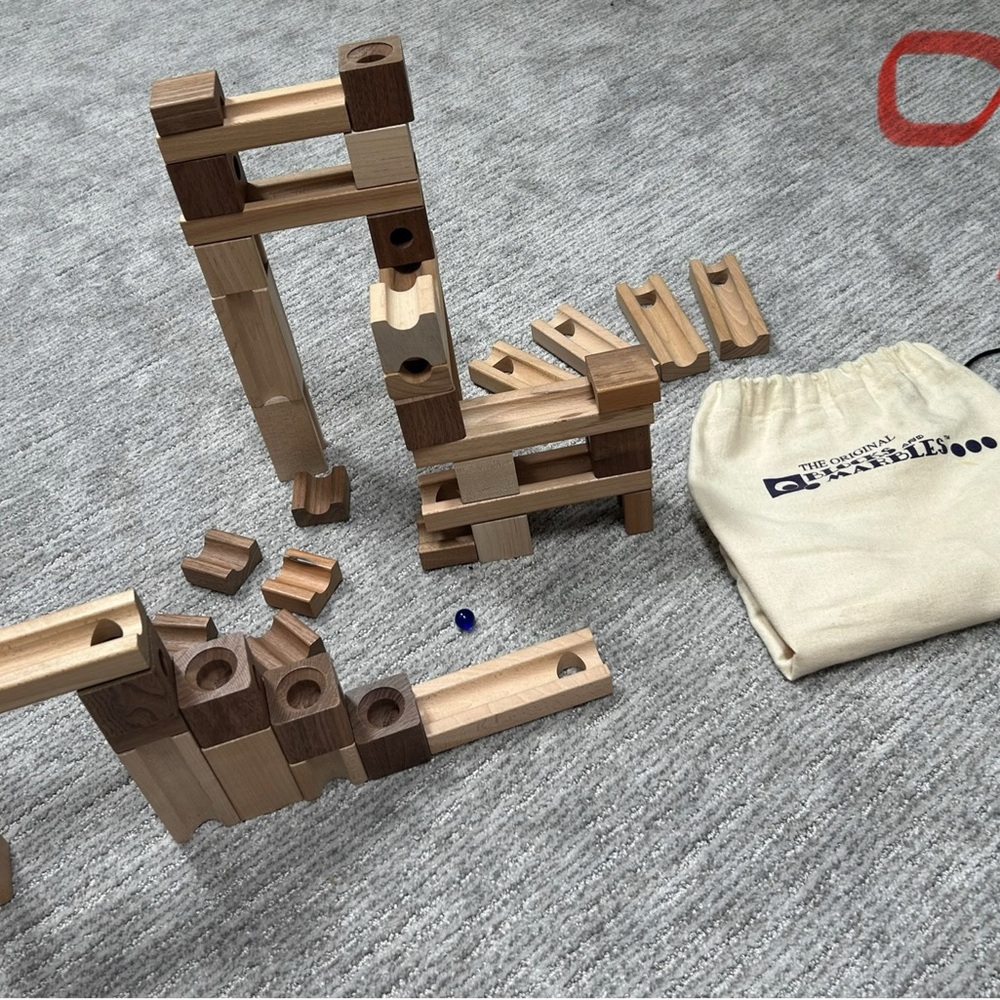 Wooden Marble Run Set for Kids